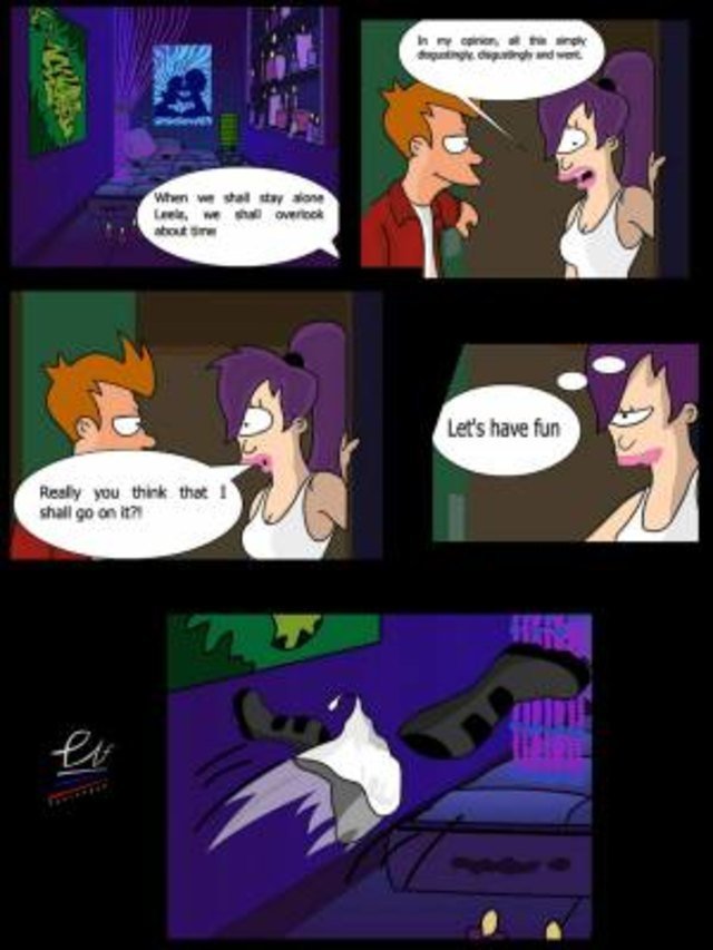 Страстный секс Филиппа и Лилы Туранги в порно комиксе для взрослых Футурама