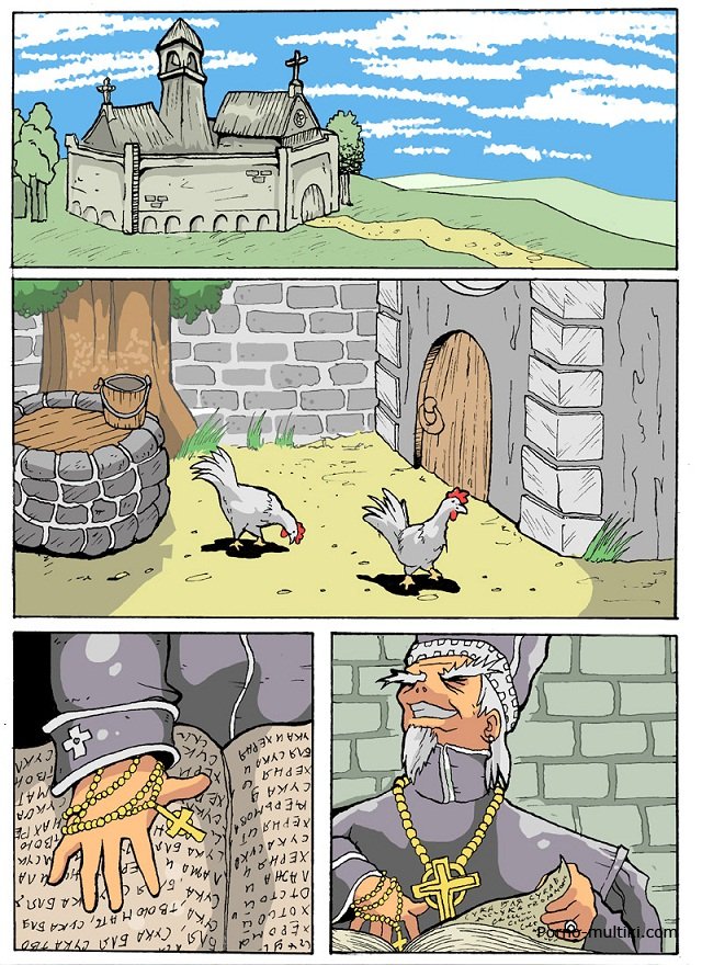 Огромные зеленые зомби насилуют деревенских сучек овладев всем миром - порно комикс